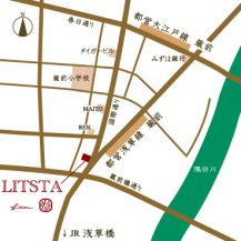 LITSTA kuramae 電車でのアクセス 道順